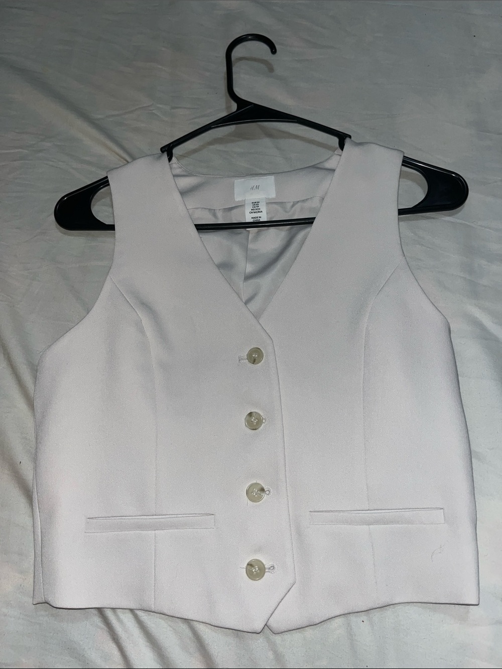 H&M Cream Button Vest